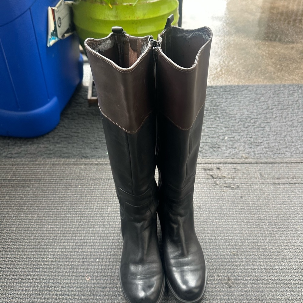 Nine West Dark Brown Leather Boots